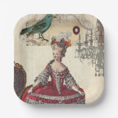 パリシャンデリアマリーアントワネットフランスのヴィンテージ ペーパープレート (正面)