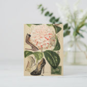 パリシューズフローラフランスの植物芸術 ポストカード (スタンド正面)