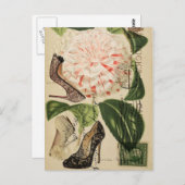 パリシューズフローラフランスの植物芸術 ポストカード (正面/裏面)