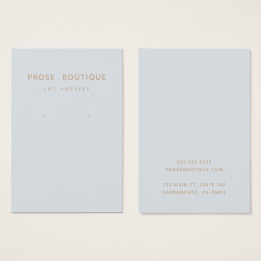 パリシンプルシアのイヤリング表示カード (正面&裏面)