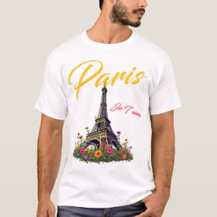パリジェタイメエッフェルタワーフランスのラバートラベル Tシャツ