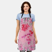 パリジェンヌオールオーバープリントエプロン エプロン (着用した状態)