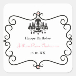 パリジャンをテーマにした – 四角ステッカー スクエアシール