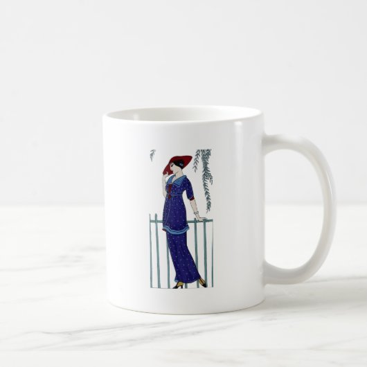 パリジャンアートデコ1920年代ファッションレディ コーヒーマグカップ (右)