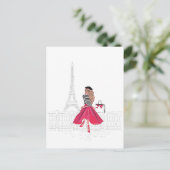 パリジャンウーマンバイエッフェルタワー ポストカード (スタンド正面)