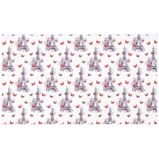 パリジャンエッフェルタワーパープルシック テーブルクロス (正面(横))