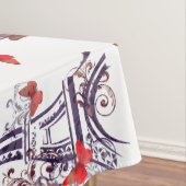 パリジャンエッフェルタワーパープルシック テーブルクロス (インサイチュ)