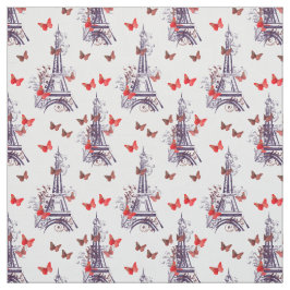 パリジャンエッフェルタワーパープルシック ファブリック