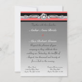 パリジャンエッフェルタワーレッド結婚式招待状 招待状 (裏面)