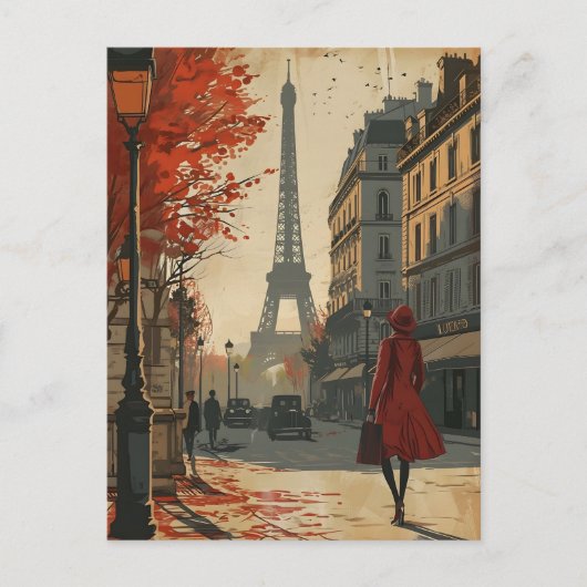 パリジャンエレガンスヴィンテージはがき ポストカード (正面)