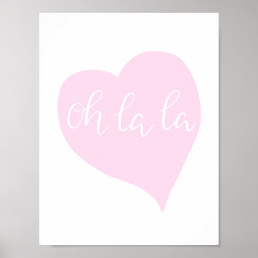 パリジャンオラシックガーリーバラかわいいハート ポスター (正面)