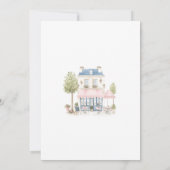 パリジャンカフェアフタヌーンブライダルシャワー 招待状 (裏面)