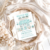 パリジャンカフェボンジュールベテーマベビーシャワー 招待状