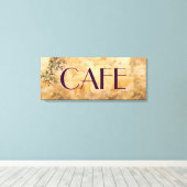 パリジャンカフェ標識 キャンバスプリント (インサイチュ (ウッドフロア))