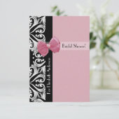 パリジャンダマスクピンクリボンブライダルシャワー 招待状 (スタンド正面)