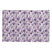 パリジャンチャームパープルエッフェルタワー&フローラ 枕カバー (裏面)