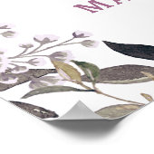 パリジャンチャームブルー&ピンクサイン私たちのゲストブックサイン ポスター (角)