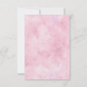 パリジャンチャームブルー&ピンクシックなウェディングレセプション 招待状 (裏面)