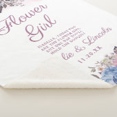 パリジャンチャームブルー&ピンクシックなフラワーガール引用文 シェルパブランケット (3/4)