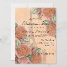 パリジャンドリームスヴィンテージバレンタインデー招待状 招待状