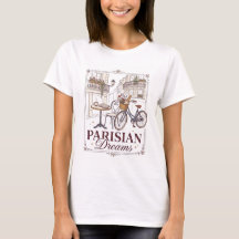 パリジャンドリーム カフェ＆自転車Tシャツ
