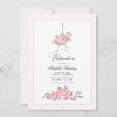 パリジャンピンクフローラキンセニェラ写真 招待状 (正面)