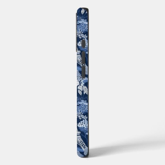 パリジャンブルートワパターン(の模様が)あるール織物 Case-Mate iPhoneケース (裏面 / 左)