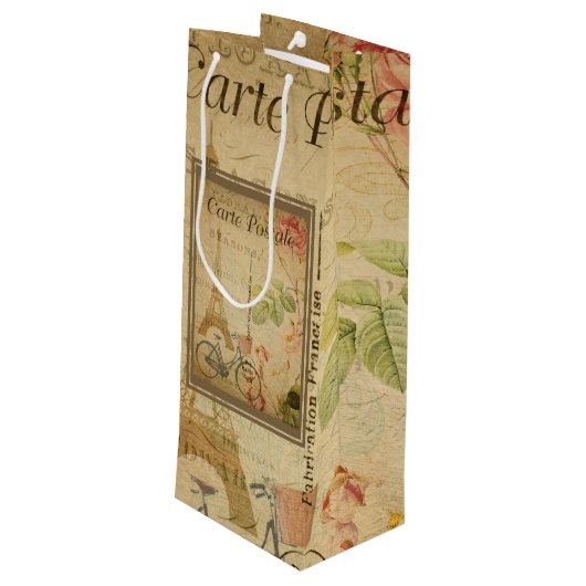 パリジャンヴィンテージウィズエッフェルタワー ワインギフトバッグ (裏面アングル)