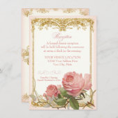 パリジャンヴィンテージバラマナーハウスフォーマル披露宴 招待状 (正面/裏面)