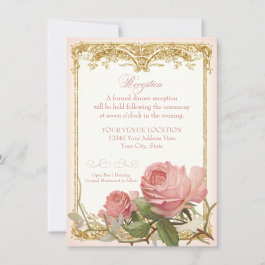 パリジャンヴィンテージバラマナーハウスフォーマル披露宴 招待状 (正面)