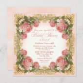 パリジャンヴィンテージバラマナーハウスブライダルシャワー 招待状 (正面/裏面)