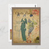 パリジャンヴィンテージレディース ポストカード (正面/裏面)