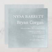 パリジャン – スカイブルーストライプの結婚式招待状 招待状 (正面/裏面)