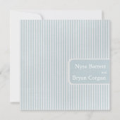 パリジャン – スカイブルーストライプの結婚式招待状 招待状 (裏面)