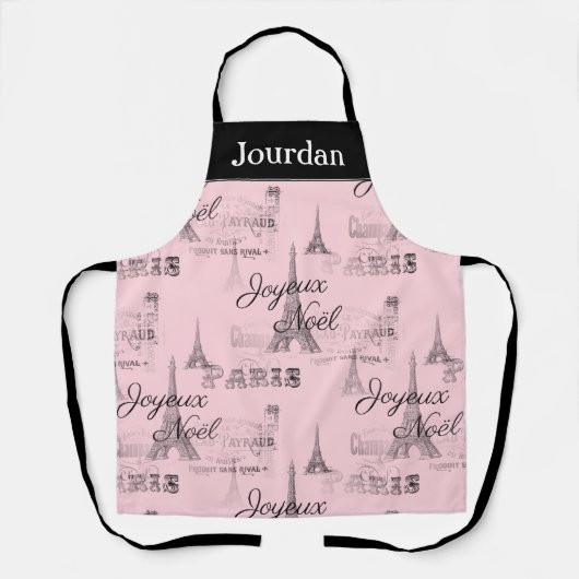 パリジョエックスノールパーソナルピンクのクリスマスエプロン エプロン (正面)