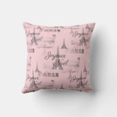 パリジョユーノールクリスマスピンク装飾用クッション クッション (裏面)