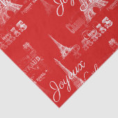 パリジョユーノールクリスマスレッドティッシュペーパー 薄葉紙 (詳細)