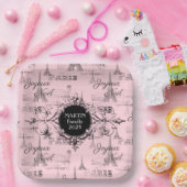 パリジョユーノールパーソナルピンククリスマスプレート ペーパープレート (パーティー)