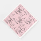 パリジョユーノールピンククリスマス紙ナプキンス (コーナー)