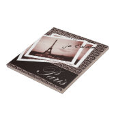 パリスからのポストカードヴィンテージデザインタイル タイル (側面)