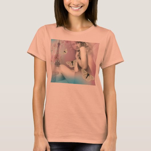 パリスから恋をして夏の桃 Tシャツ (正面)