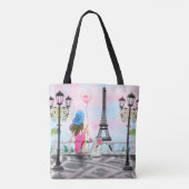 パリスかわいらしトートバッグの女性ピンクハートバルーン トートバッグ (裏面)