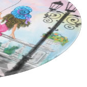 パリスが大好きなピンクバルーン切り盤の女性 カッティングボード (角)