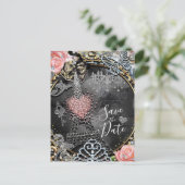 パリスきらきら光るグラマールスパークルフランスSave the Date 案内ポストカード (スタンド正面)