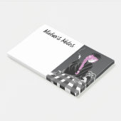 パリスのカフェかわいい犬と女の子ポストイットノート ポストイット (アングル)