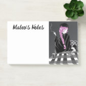 パリスのカフェかわいい犬と女の子ポストイットノート ポストイット (オフィス)