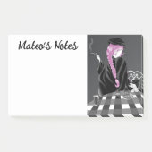 パリスのカフェかわいい犬と女の子ポストイットノート ポストイット (正面)