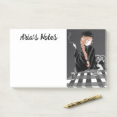 パリスのカフェかわいい犬と女の子ポストイットノート ポストイット (デスク)