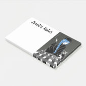 パリスのカフェかわいい犬と女の子ポストイットノート ポストイット (アングル)