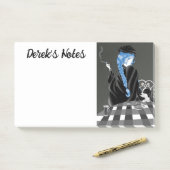 パリスのカフェかわいい犬と女の子ポストイットノート ポストイット (デスク)